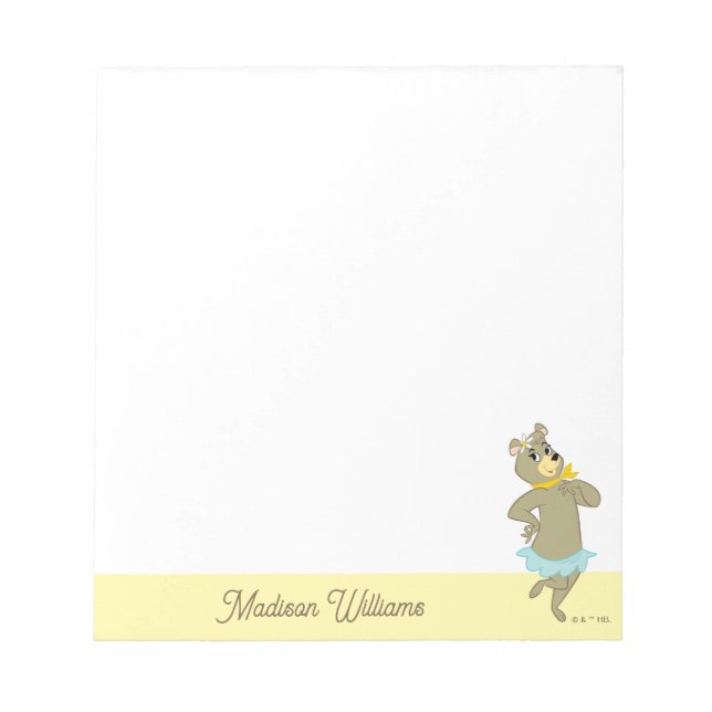 Cindy Bear Playful Pose Notepad (Front)