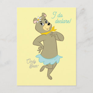 Cindy Bear Playful Pose Postcard