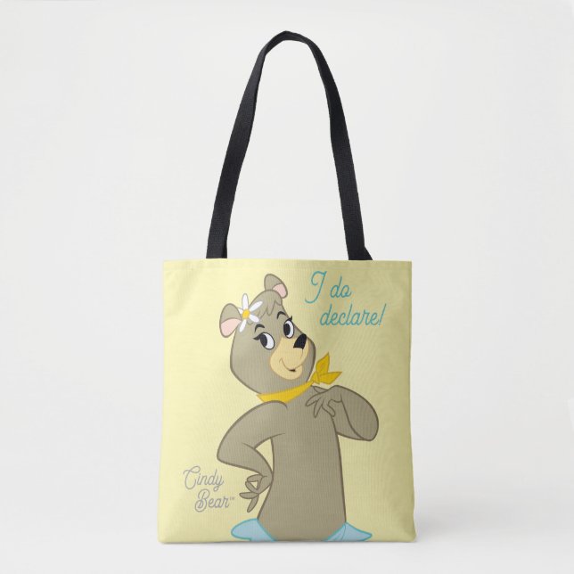 Cindy Bear Playful Pose Tote Bag (Front)