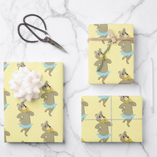 Cindy Bear Playful Pose Wrapping Paper Sheet