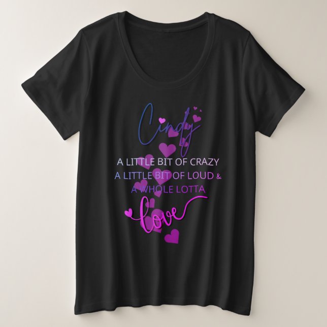 Cindy Lotta Love Plus Size T-Shirt (Design Front)