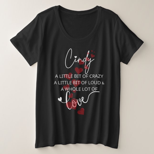 Cindy Lotta Love Plus Size T-Shirt (Design Front)