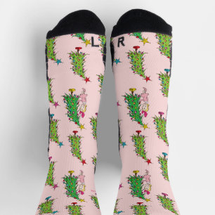 Cindy-Lou Who and Christmas Tree Pattern Socks