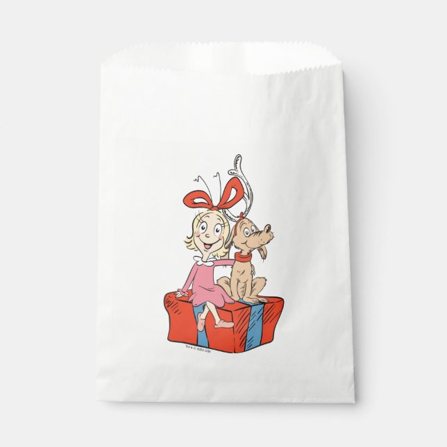 Cindy Lou Who and Max on a Present Favour Bags (Front)