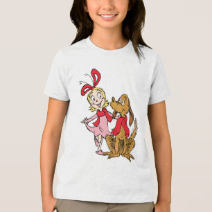 Cindy Lou Who and Max the Dog Tri-Blend Shirt