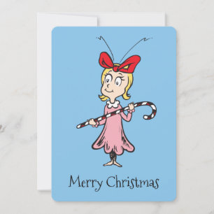 Cindy Lou Who Candy Cane Holiday Card