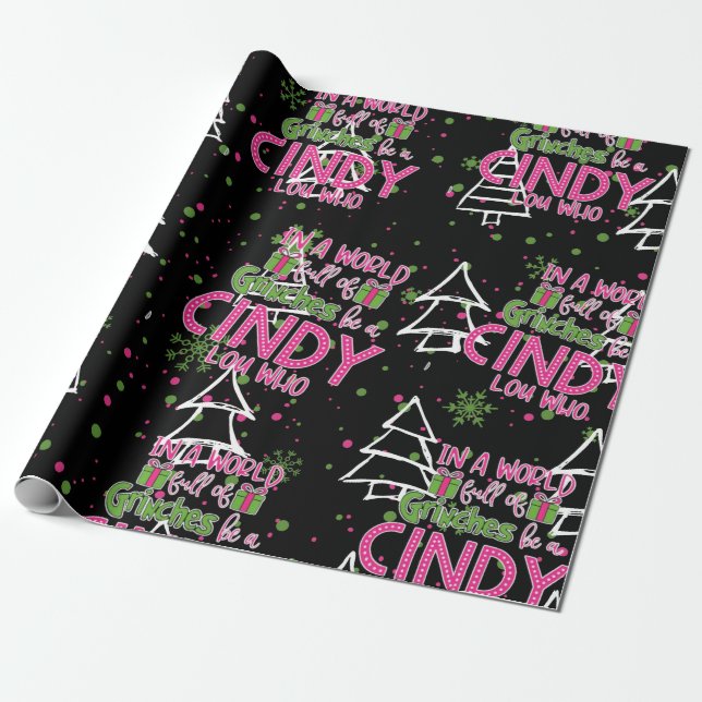 Cindy Lou Who Wrapping Paper (Unrolled)