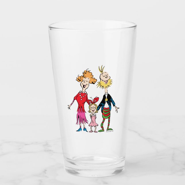 Cindy Lou Who's Family Portrait Glass (Front)