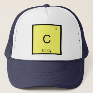 Cindy Name Chemistry Element Periodic Table Trucker Hat