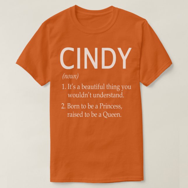 Cindy Name Gift 27 T-Shirt (Design Front)