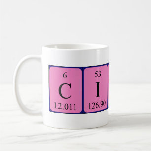 Cindy periodic table name mug
