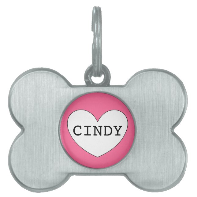 ❤️  CINDY pet tag by dalDesignNZ (Front)