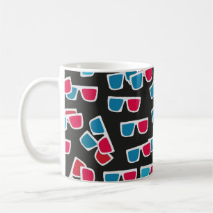 Cinema, 3d glasses pattern, seamless. coffee mug