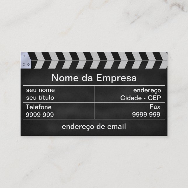 cinema clap business card (Front)
