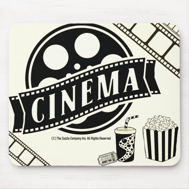 *CINEMA* Logo & Graphics Mousepad (Front)