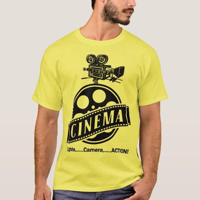 CINEMA Logo & Graphics T-Shirt (Front)