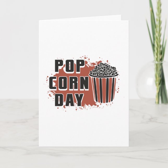 Cinema Movie Popcorn Day Snack Pop Film Gift Card (Front)
