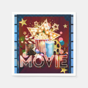 Cinema Movies Movie Night Birthday Party Napkin