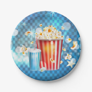 Cinema Movies Movie Night Popcorn Soda Party Paper Plate