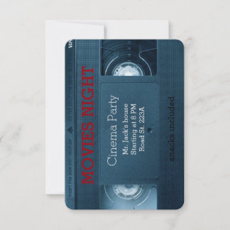 Cinema movies night home house party invitation