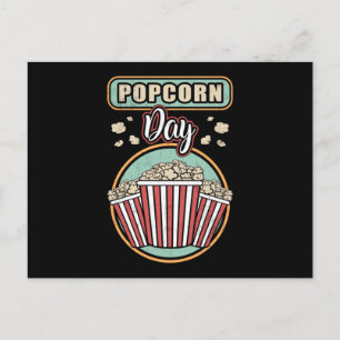 Cinema Popcorn Day Movie Snack Pop Film Gift Idea Postcard