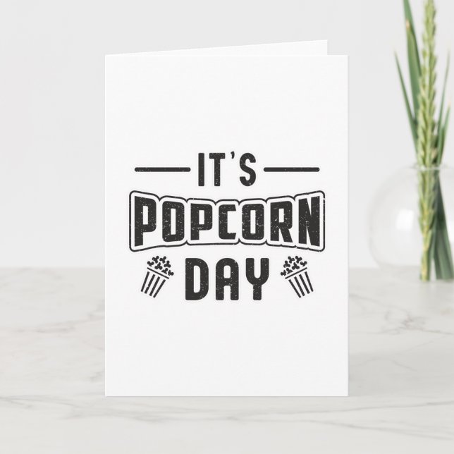 Cinema Popcorn Day Snack Movie Pop Film Gift Card (Front)