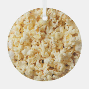 Cinema Popcorn Full Background. Glass Tree Decoration