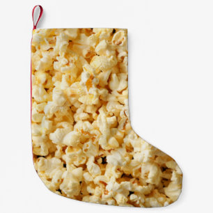 Cinema Popcorn Full Background. Small Christmas Stocking