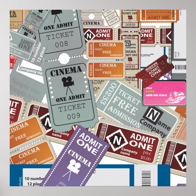 Cinema Ticket's Poster (Front)