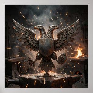 Cinematic Dark Blacksmith Forge Sovereign Eagle Il Poster