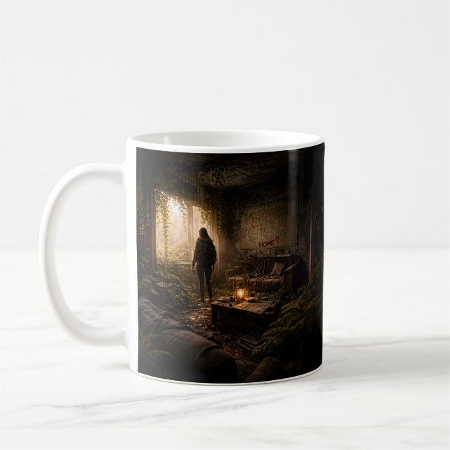Cinematic Dystopian Art Coffee Cup (Left)