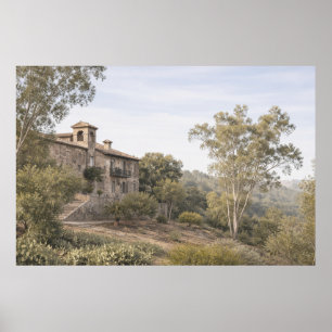 Cinematic Mist Villa, Toledo Spain Poster