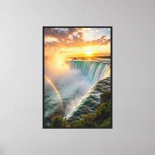 Cinematic Niagara Falls Sunset Landscape Canvas Print