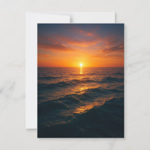 Cinematic Ocean Sunset - Realistic Fine Art Postcard