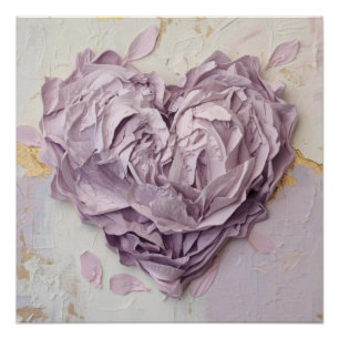 Cinematic Paint Pouring Over Fresh Spring Flowers Poster