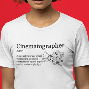 Cinematographer Definition Light Mode - Camera T-Shirt