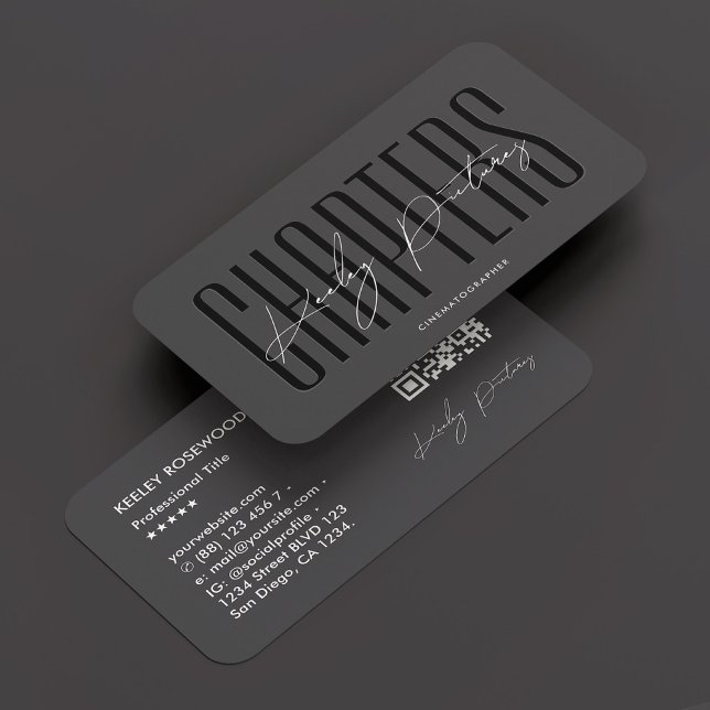 Cinematographer Film Producer Signature Dark Grey Business Card (Cinematographer Film Producer Signature Dark Grey Business Card
)