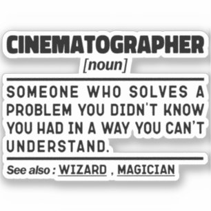 Cinematographer Noun Film Camera Operator Cool