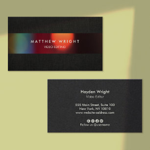 Cinematographer Video Editing Filmmaker Business Card