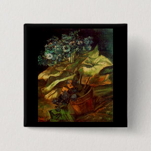 Cineraria in a Flowerpot, Vincent van Gogh 15 Cm Square Badge