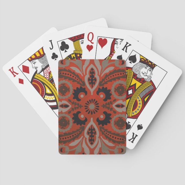 Cinnabar Suzani II Playing Cards (Back)
