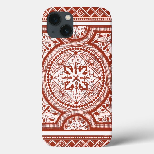 Cinnabar Woodblock IV Case-Mate iPhone Case (Back)