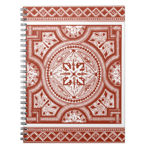 Cinnabar Woodblock IV Spiral Notebook