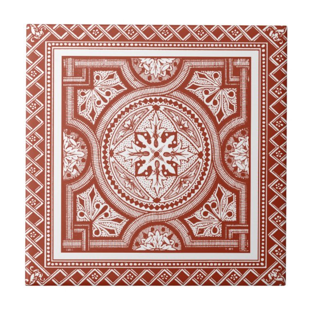 Cinnabar Woodblock IV Tile (Front)