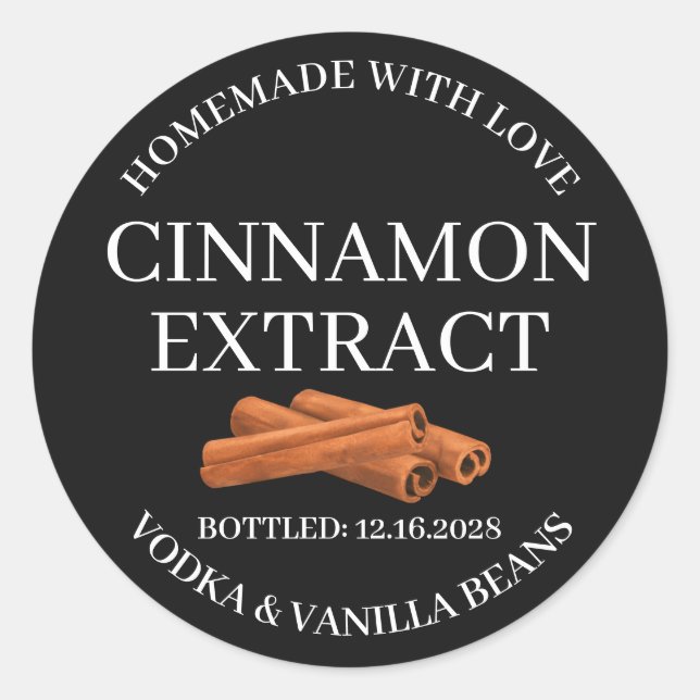 Cinnamo Extract Modern Label Sticker ZVEG_101_01rd (Front)