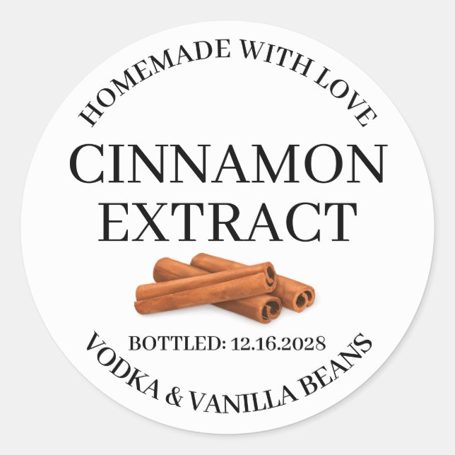 Cinnamo Extract Modern Label Sticker ZVEG_101_01rd (Front)