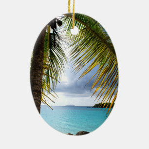 Cinnamon Bay, St. John USVI Ceramic Tree Decoration