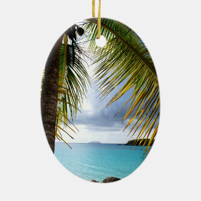Cinnamon Bay, St. John USVI Ceramic Tree Decoration (Back)