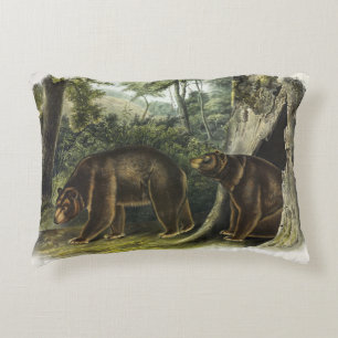 Cinnamon Bear from Audubon's Quadrupeds Decorative Cushion