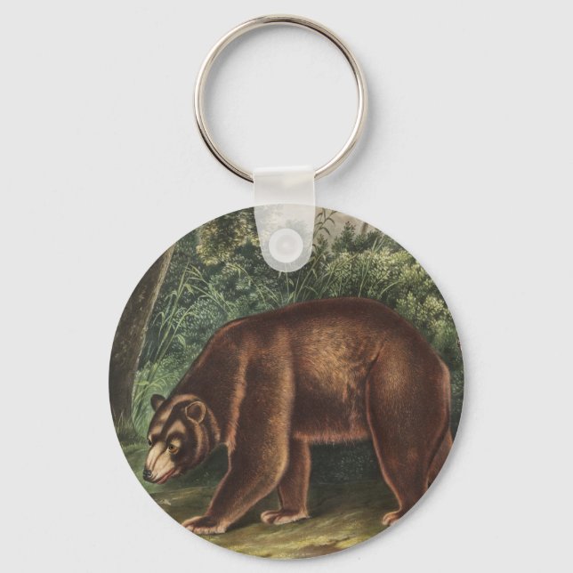 Cinnamon Bear (Ursus Americanus var. Cinnamonum) Key Ring (Front)